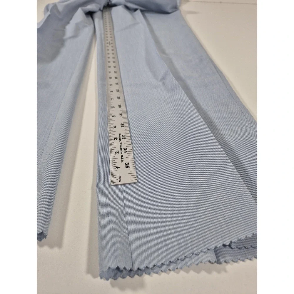 VTG Smythe Dress Pants Mens 44x37 Blue Pinstripe Pleated Straight USA Summer